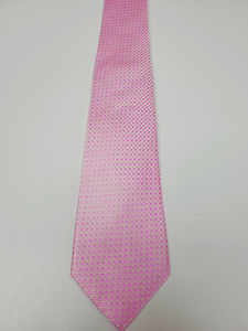 7-Fold Pink Houndstooth Silk Tie